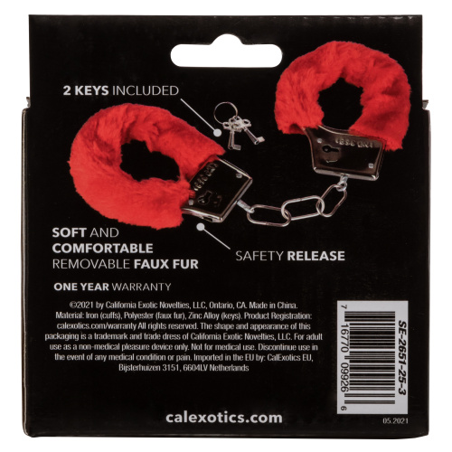 Playful Furry Cuffs - Red  2