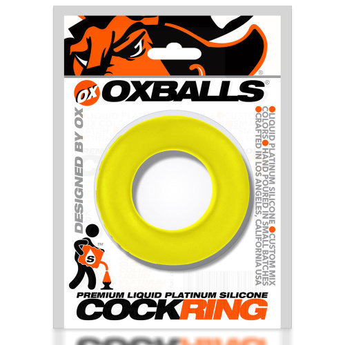 Cock T Comfort Cockring by Atomic Jock - Acid Yellow  3