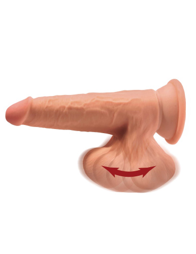 7 Inch Triple Density Cock With Swinging Balls - Tan  2