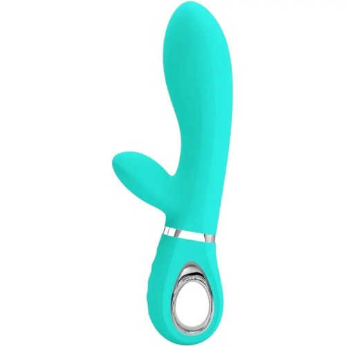 Thomas Super Soft Silicone Rabbit Vibrator - Turquoise  5