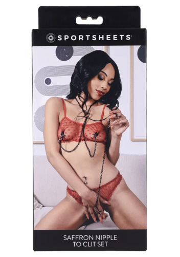 Saffron Nipple to Clit Set - Black  2