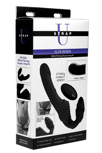Pro Rider 9x Vibrating Silicone Strapless Strap on With Remote Control  5