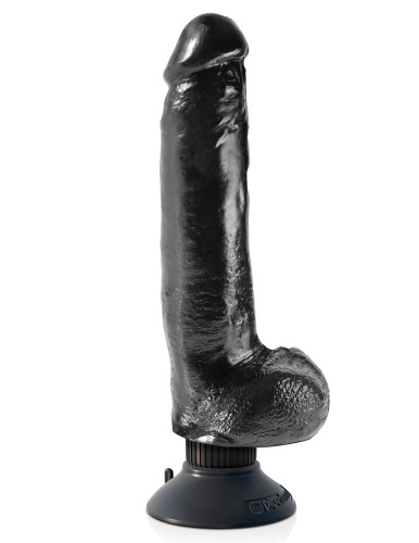 King Cock 9-Inch Vibrating Cock With Balls - Black  4