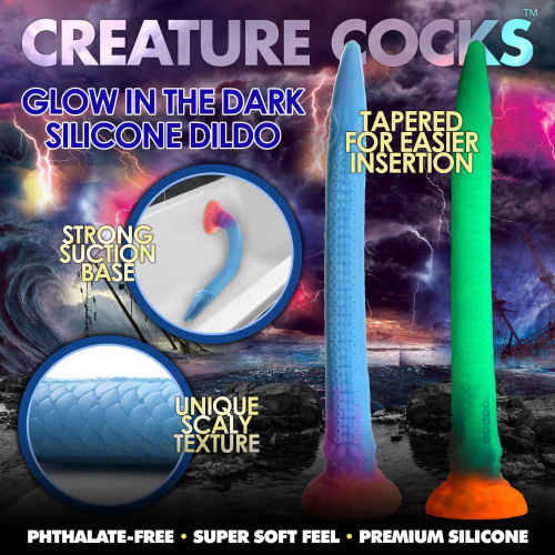 Makara Glow-in-the-Dark Silicone Snake Dildo  4
