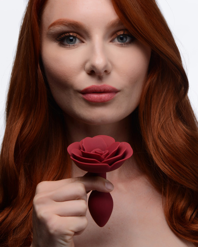 Booty Bloom Silicone Rose Anal Plug - Small  5