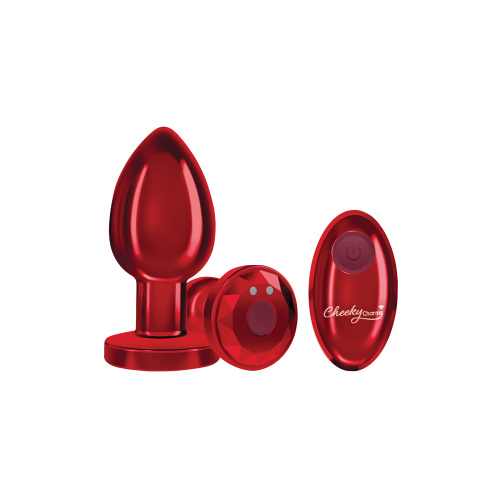 Vibrating Red Metal Remote Plug - Lg  5