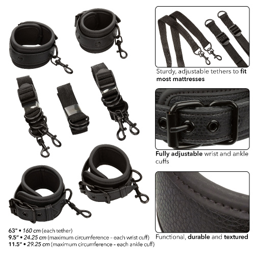 Nocturnal Collection Bed Restraints - Black  5