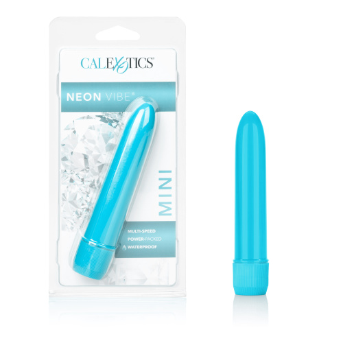 Mini Neon Multi-Speed Vibe 4.5 Inches - Blue  4