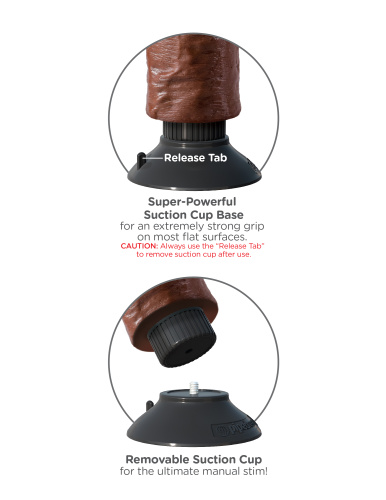 King Cock 10-Inch Vibrating Cock With Balls -  Brown  3