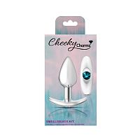 Silver Anchor Buttplug Kit - Clear Iridescent/teal