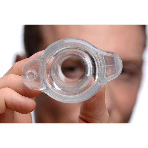 Peephole Clear Hollow Anal Plug - Large  3