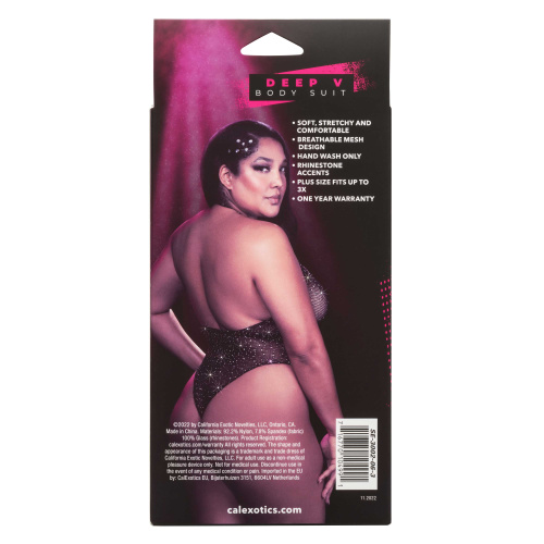 Radiance Deep v Body Suit - Queen - Black  2