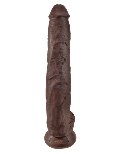 King Cock 14 Inch Cock With Balls - Brown  2