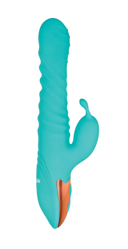 Heat Me Up Warming Rabbit Thruster - Aqua  4