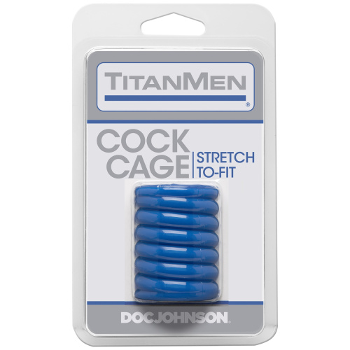 Titanmen Cock Cage - Blue  2