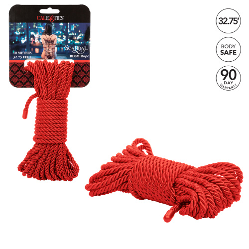 Scandal BDSM Rope 32.75ft/ 10m - Red  5