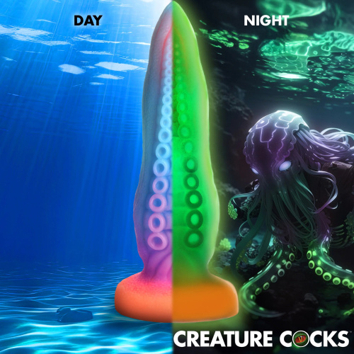 Tenta-Cock Glow-in-the-Dark Silicone Dildo  5