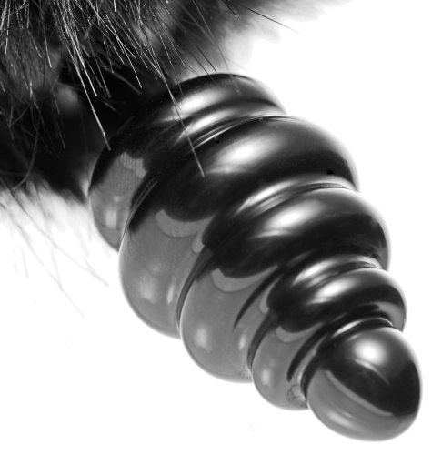 Black Bunny Tail Anal Plug  2