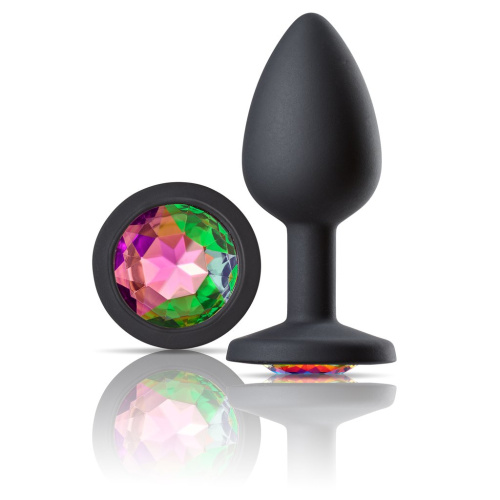 Cloud 9 Novelties Gems Jeweled Silicone Anal Plug  - Small  2