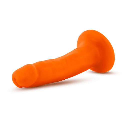 Neo - 5.5 Inch Dual Density Cock - Neon Orange  4