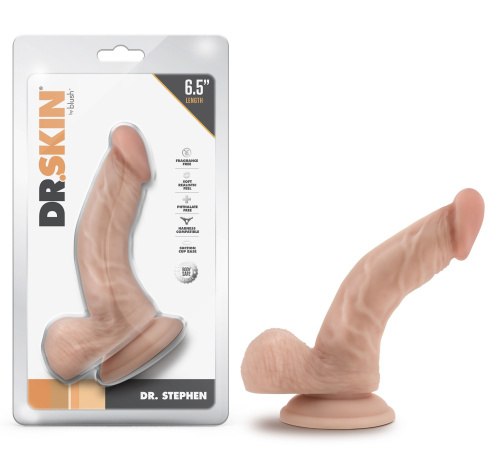 Dr. Skin - Dr. Stephen - 6.5 Inch Dildo With Balls - Beige  3