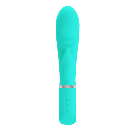Prescott Super Soft Rabbit Silicone Vibrator - Vibrator -Teal  3