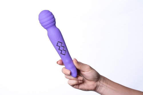 Zoe Twisty Dual Vibrating Pleasure Wand - Purple  3