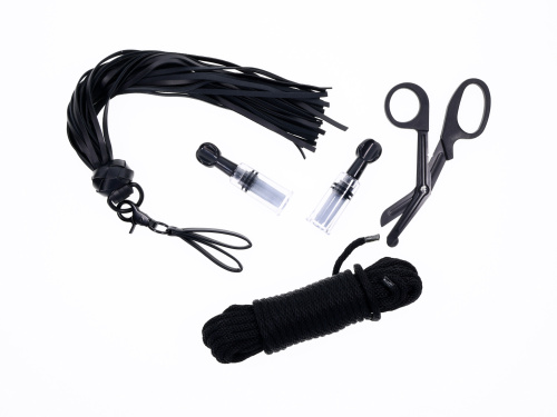 Tied and Twisted Bondage Kit - Black  4