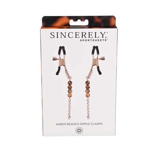Sincerely Amber Beaded Nipple Clamp  3
