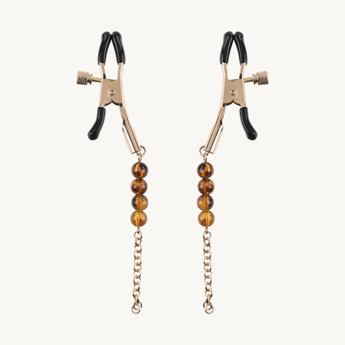 Sincerely Amber Beaded Nipple Clamp  4