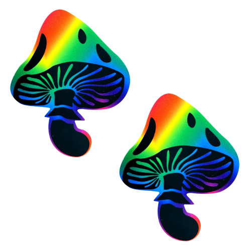 Rainbow Trippin' Psychedelic Toadstool Nipple Cover Pasties  2