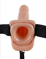 Fetish Fantasy Series 9 Inch Hollow Strap-on With  Balls - Flesh