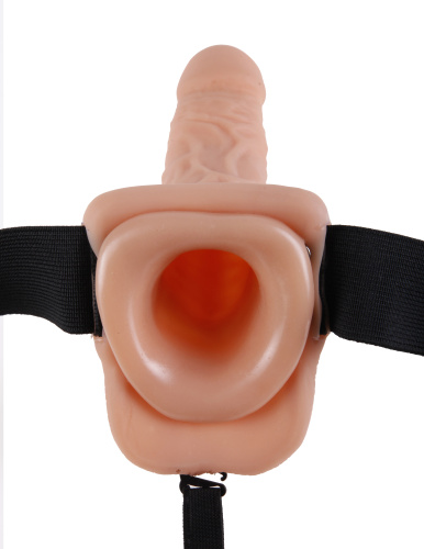 Fetish Fantasy Series 9 Inch Hollow Strap-on With  Balls - Flesh
