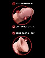 6 Inch Triple Density Cock With Swinging Balls