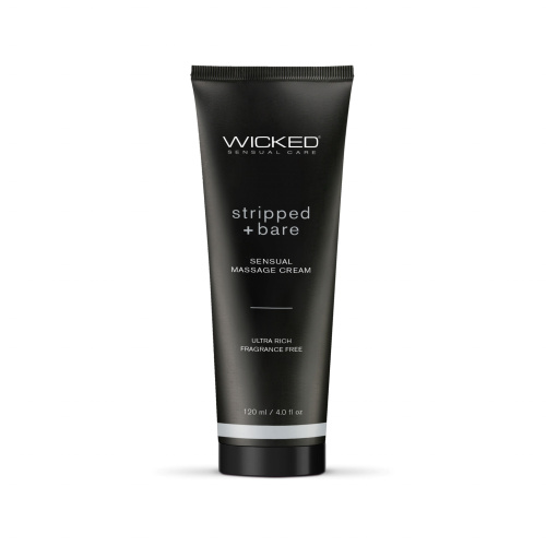 Stripped and Bare - Unscented Sensual Massage Cream - 4 Oz