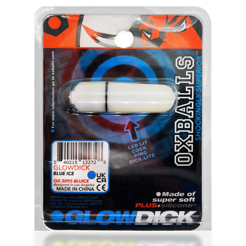 Glowdick Cockring With Led - Blue Ice  4