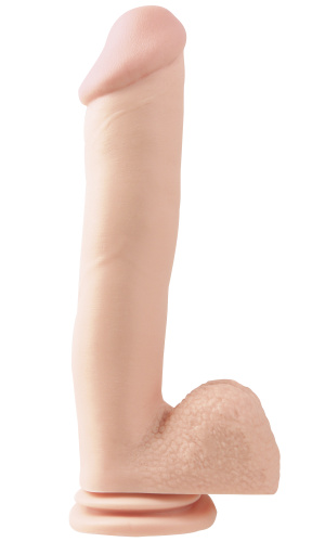 Basix Rubber Works 12 Inch Dong With Suction Cup - Light  2