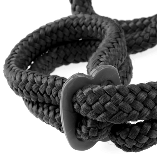 Fetish Fantasy Series Silk Rope Love Cuffs - Black  5