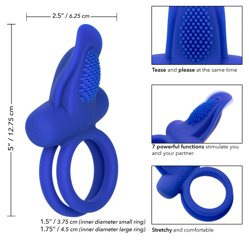 SILICONE RECHARGEABLE DUAL PLEASER ENHANCER  4