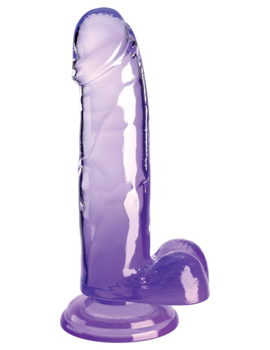 King Cock Clear 7 Inch With Balls - Purple  2