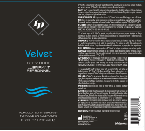 ID Velvet Body Glide 6.7 Oz  2