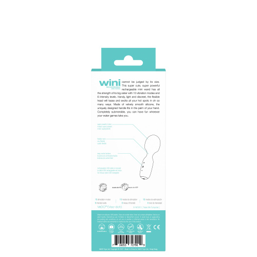 Wini Rechargeable Mini Wand - Turquoise  3
