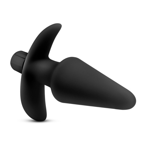 Anal Adventures Platinum - Silicone Vibrating Plug - Black  2