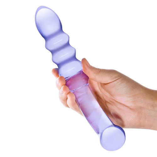 Purple Rain Ribbed Dildo  5