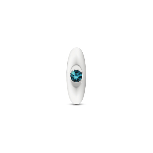 Silver Anchor Buttplug Kit - Clear Iridescent/teal  3