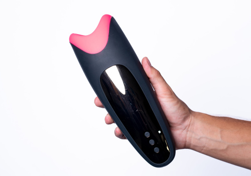 Piper USB Rechargeable Multi Function Masturbator With Suction - Black/pink  5