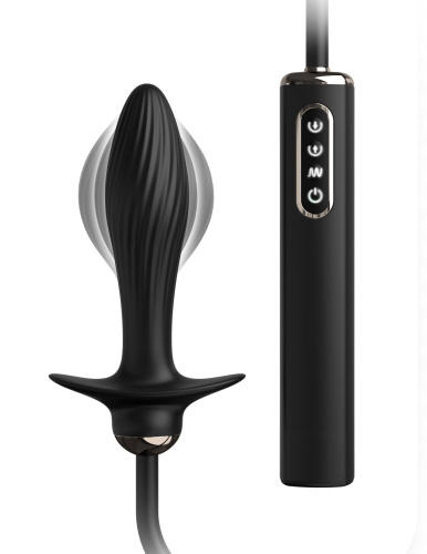 Anal Fantasy Elite Auto-Throb Inflatable Vibrating Plug - Black  2