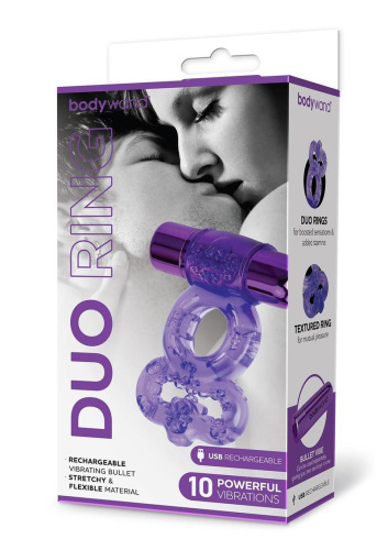 Bodywand Rechargeable Duo Ring - Purple  2