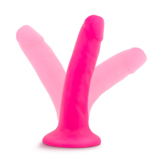 Neo - 5.5 Inch Dual Density Cock - Neon Pink  5