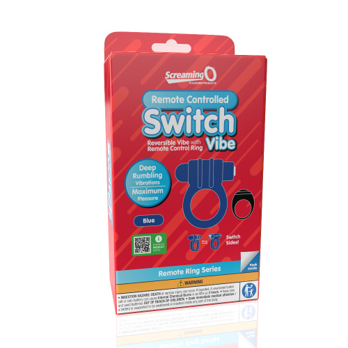 Screaming O Remote Controlled Switch Vibrating  Ring - Blue  3